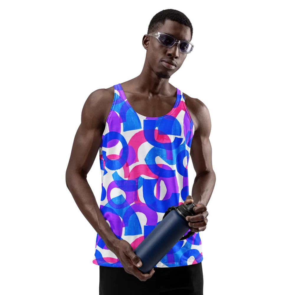 Electric Gouache on Men's Tank Top — Front