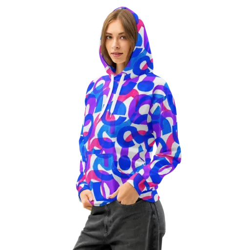 Electric Gouache on a Cotton Hoodie