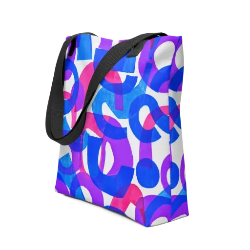 Electric Gouache on a Tote Bag