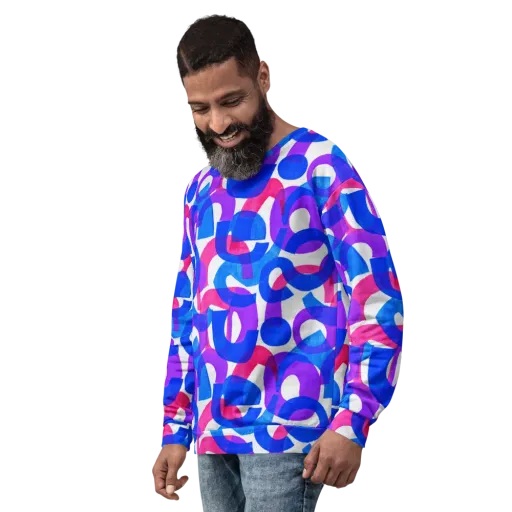 Electric Gouache on Sweatshirt