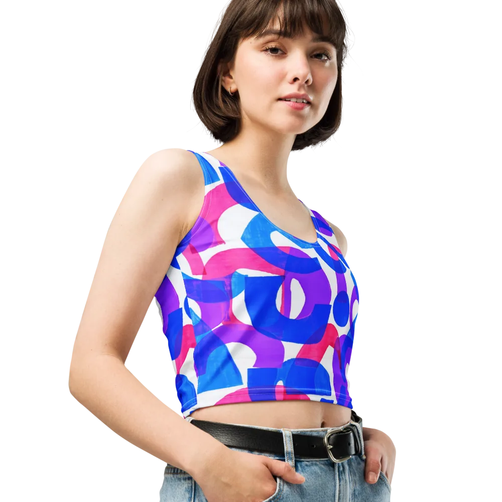 Electric Gouache on Crop Top — Right Front
