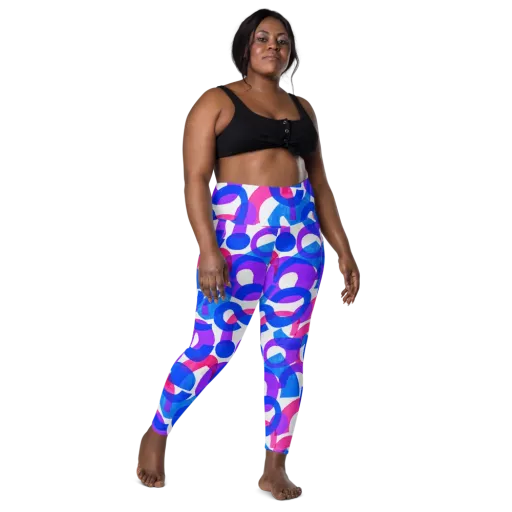 Electric Gouache on a Leggings with Pockets
