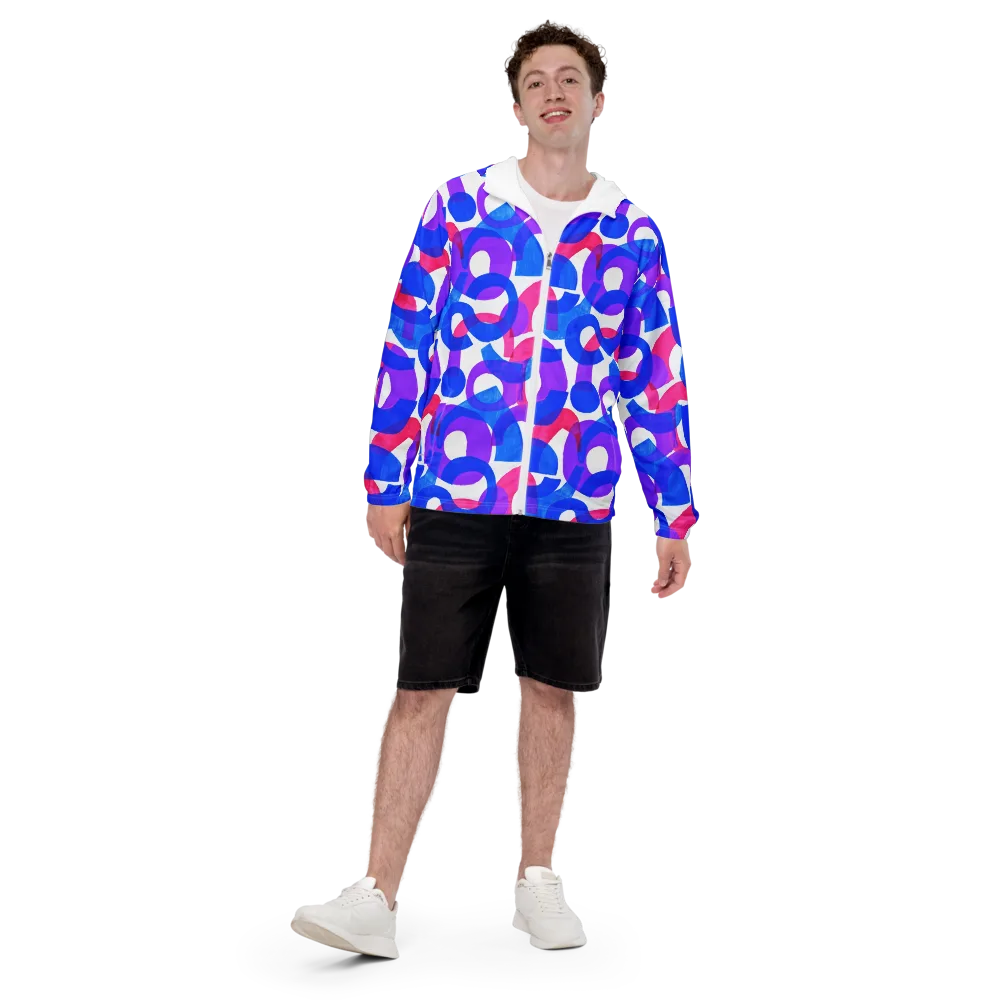 Electric Gouache on Men's Windbreaker — Front