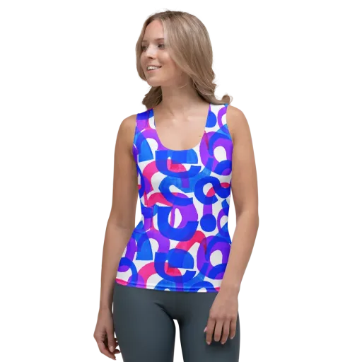 Electric Gouache on a Women's Tank Top