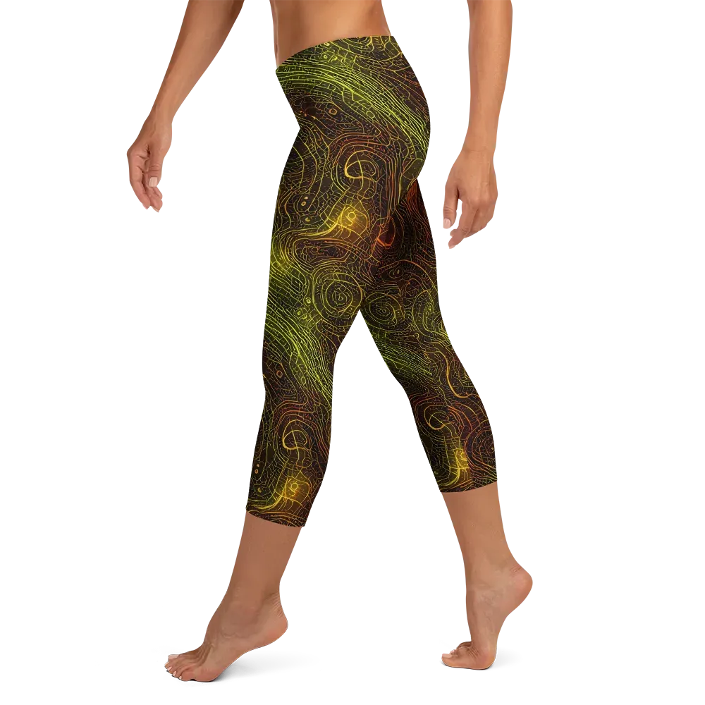 Luminous Terrain on Capri Leggings — Left