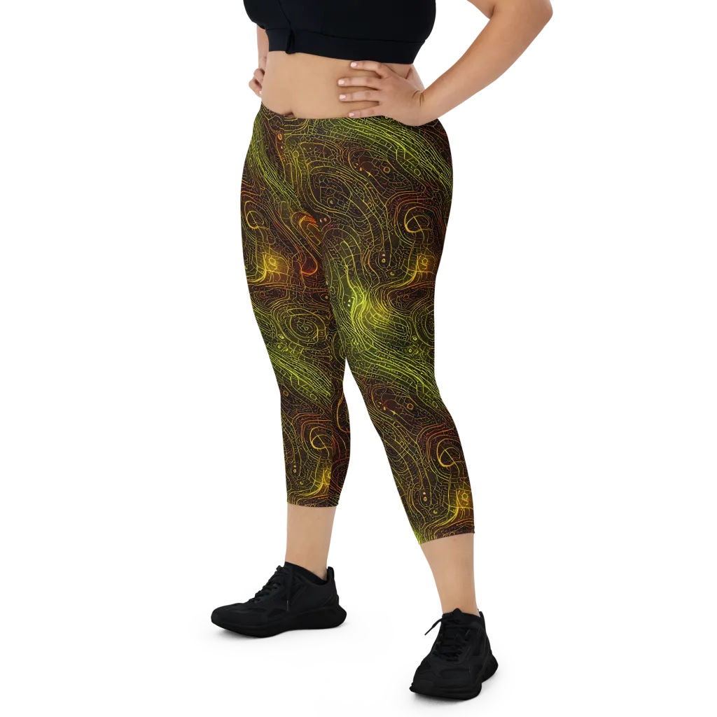 Luminous Terrain on Capri Leggings — Front