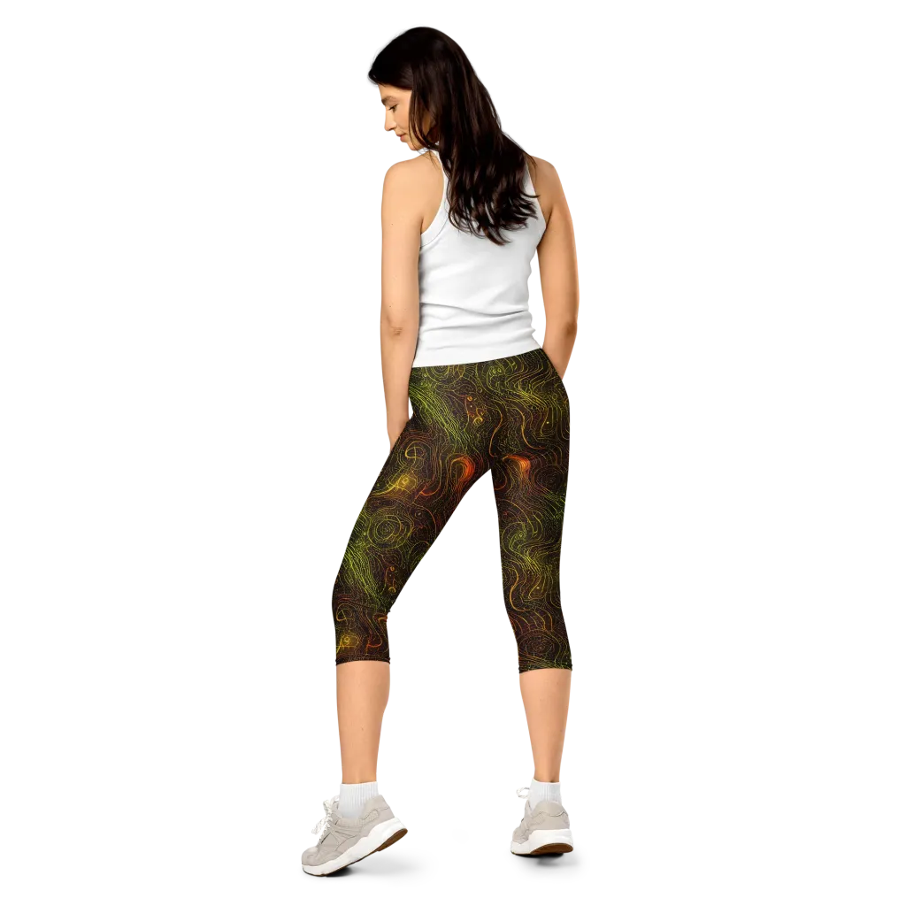 Luminous Terrain on Capri Leggings — Back