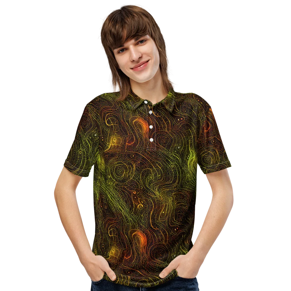 Luminous Terrain on Men's Slim Fit Polo Shirt — Front