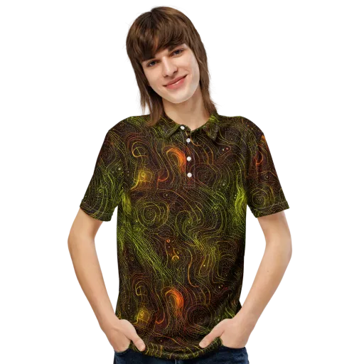 Luminous Terrain on a Men's Slim Fit Polo Shirt