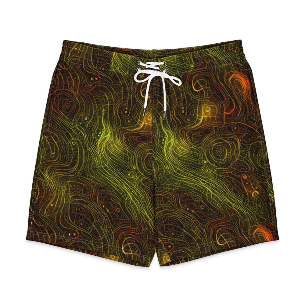 Luminous Terrain on Men's Board Shorts — Front