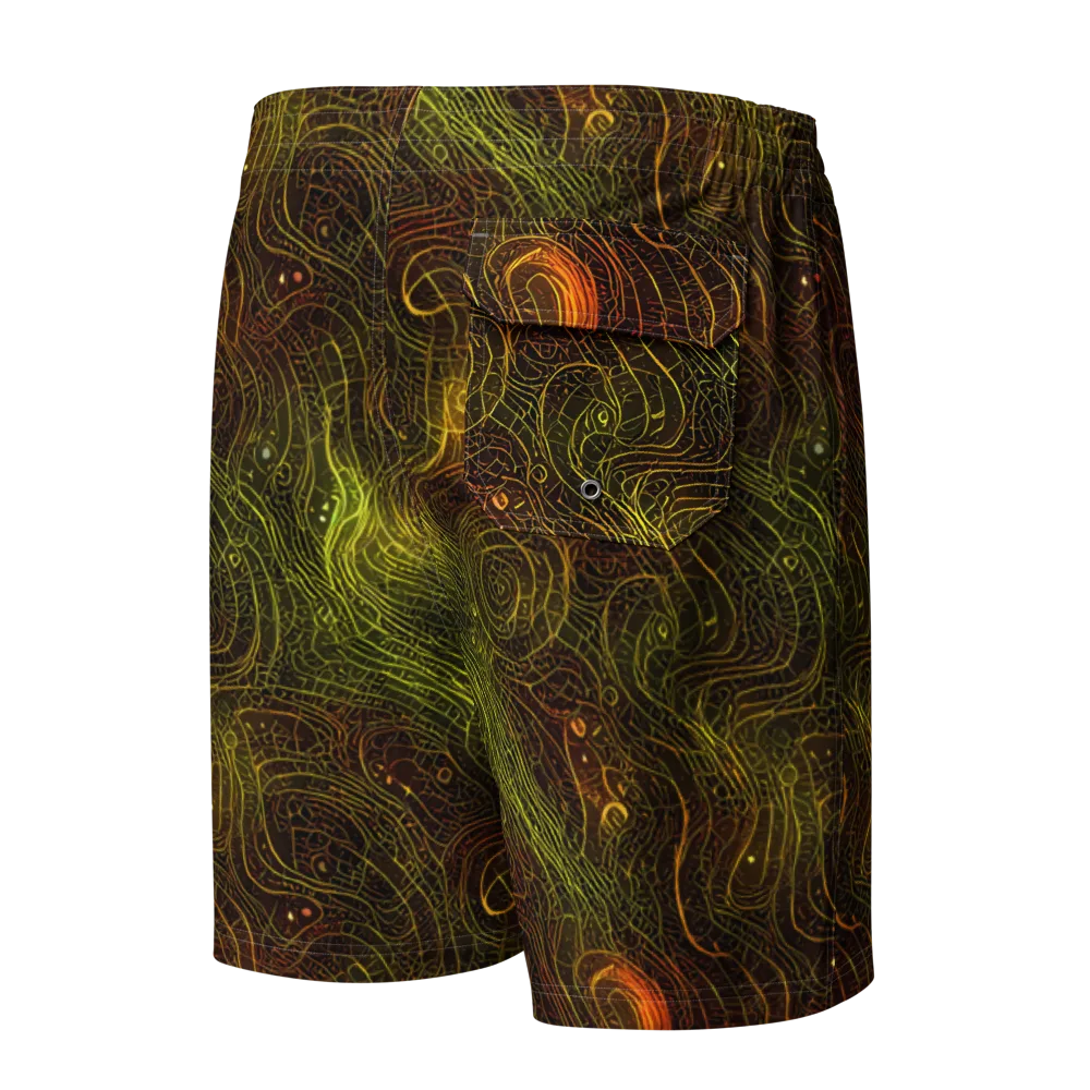 Luminous Terrain on Men's Board Shorts — Back