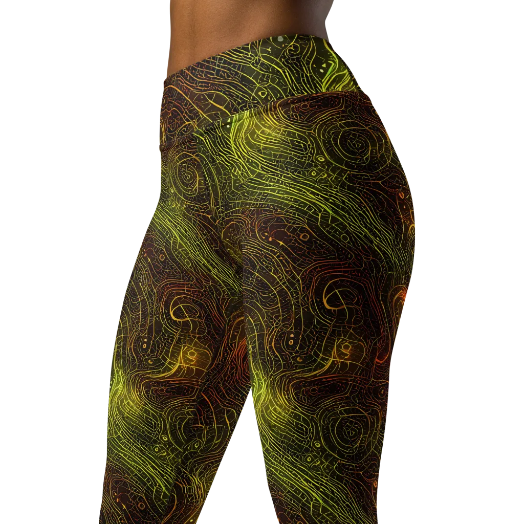 Luminous Terrain on Yoga Leggings — Left Front