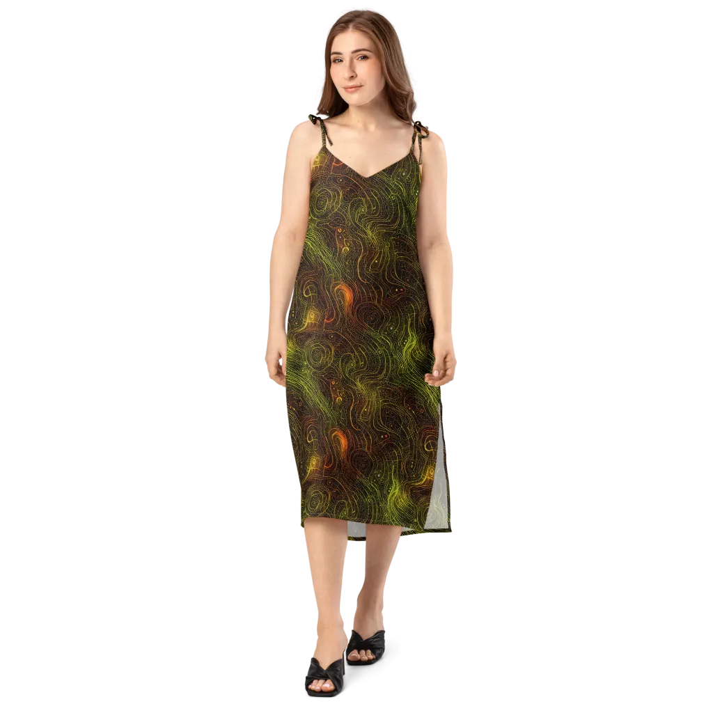 Luminous Terrain on Slip Dress — Front