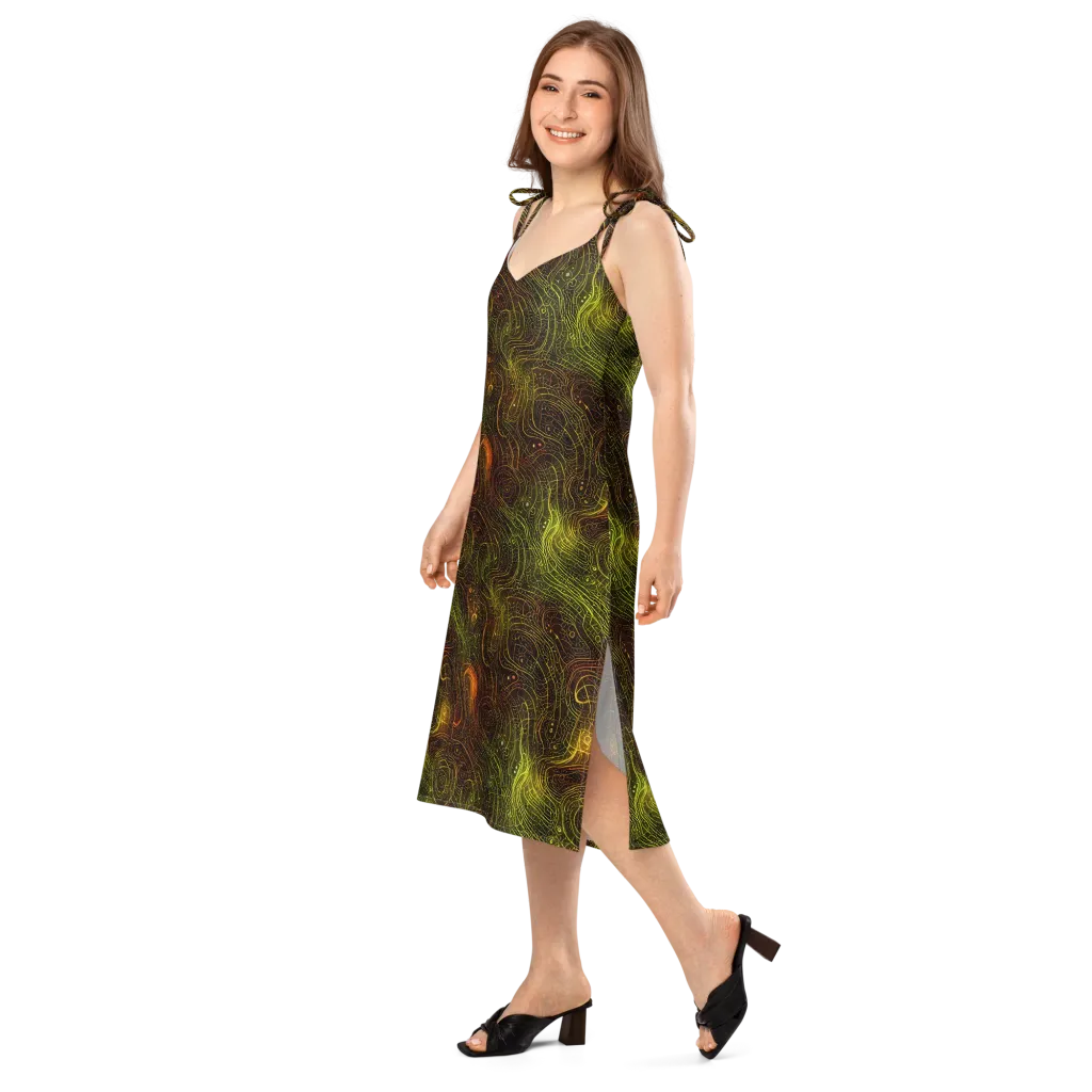 Luminous Terrain on Slip Dress — Left Front