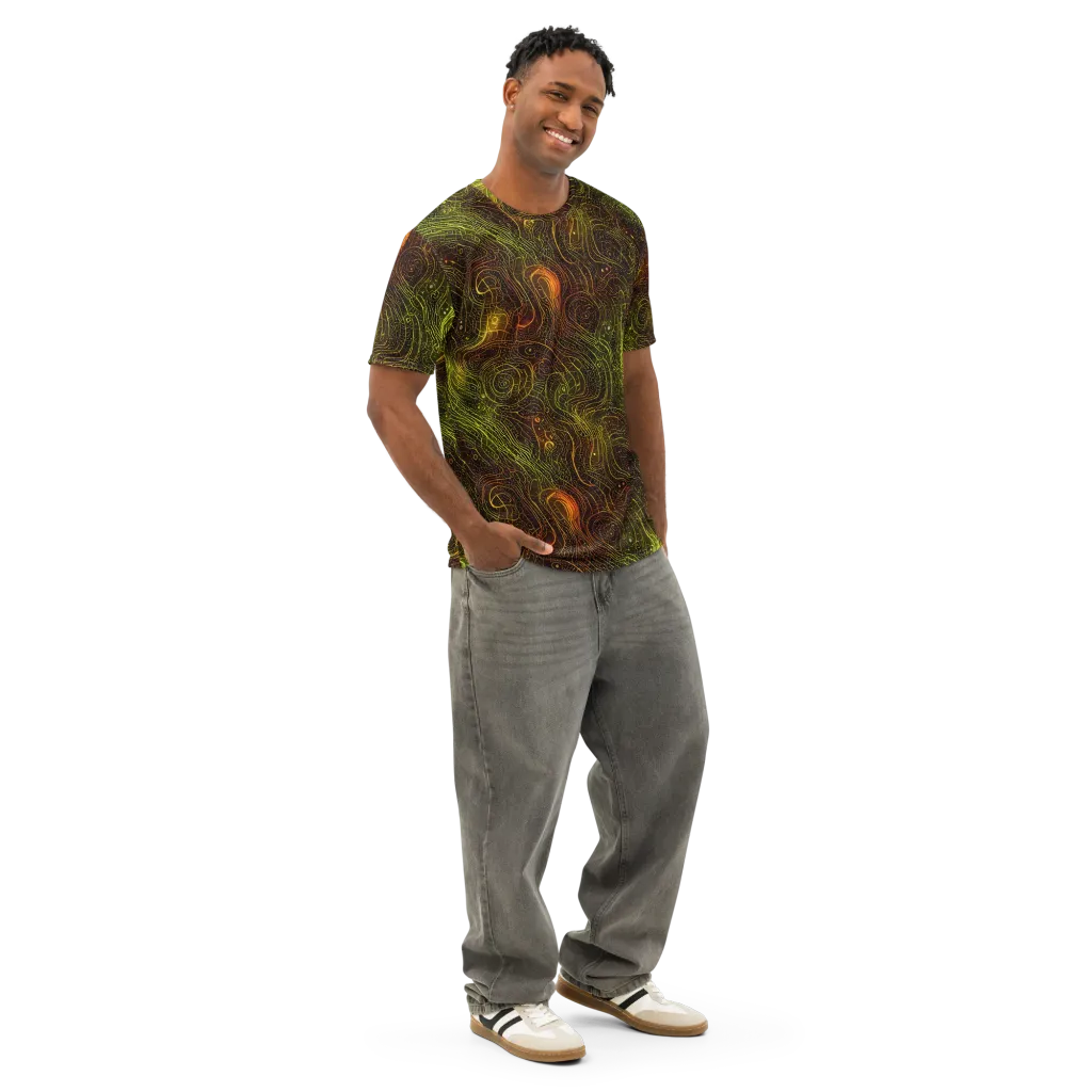 Luminous Terrain on Men's Cotton Crew Neck T-Shirt — Right Front