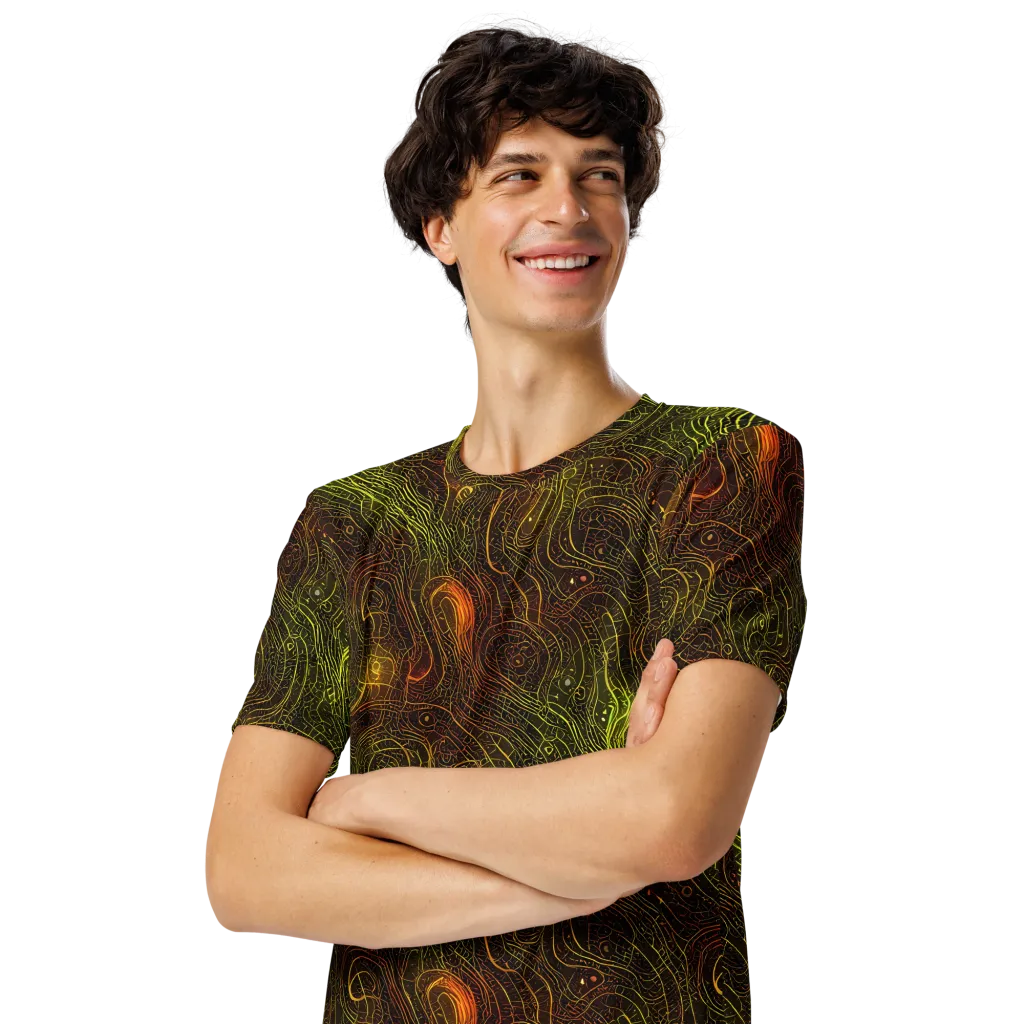 Luminous Terrain on Men's Crew Neck T-Shirt — Left Front