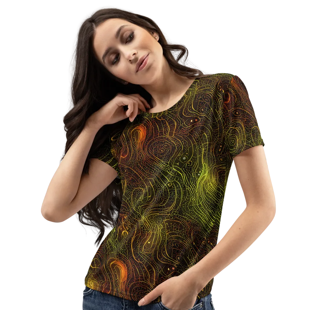 Luminous Terrain on Women's Crew Neck T-Shirt — Left Front