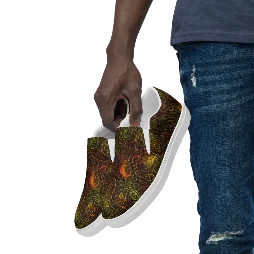 Luminous Terrain on a Men's Slip-On Canvas Shoes