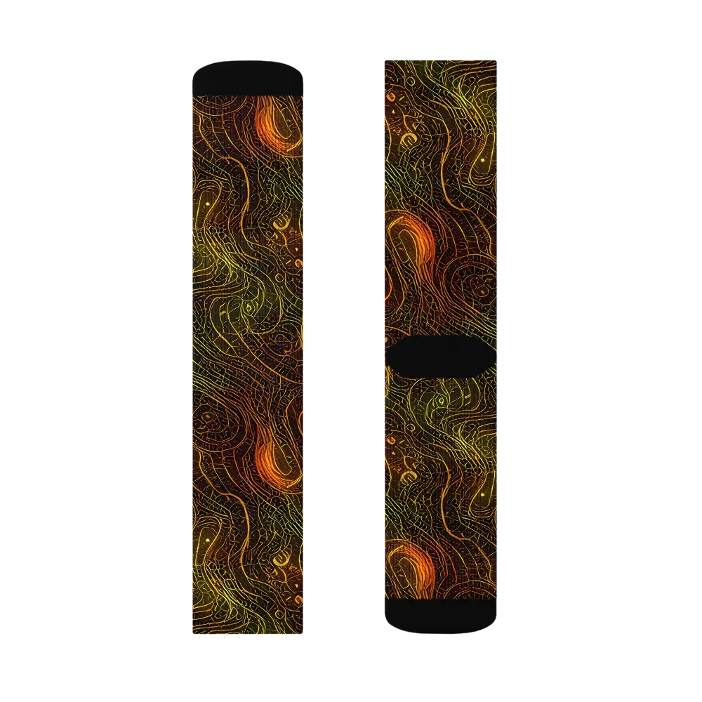 Luminous Terrain on Socks — Left Sock