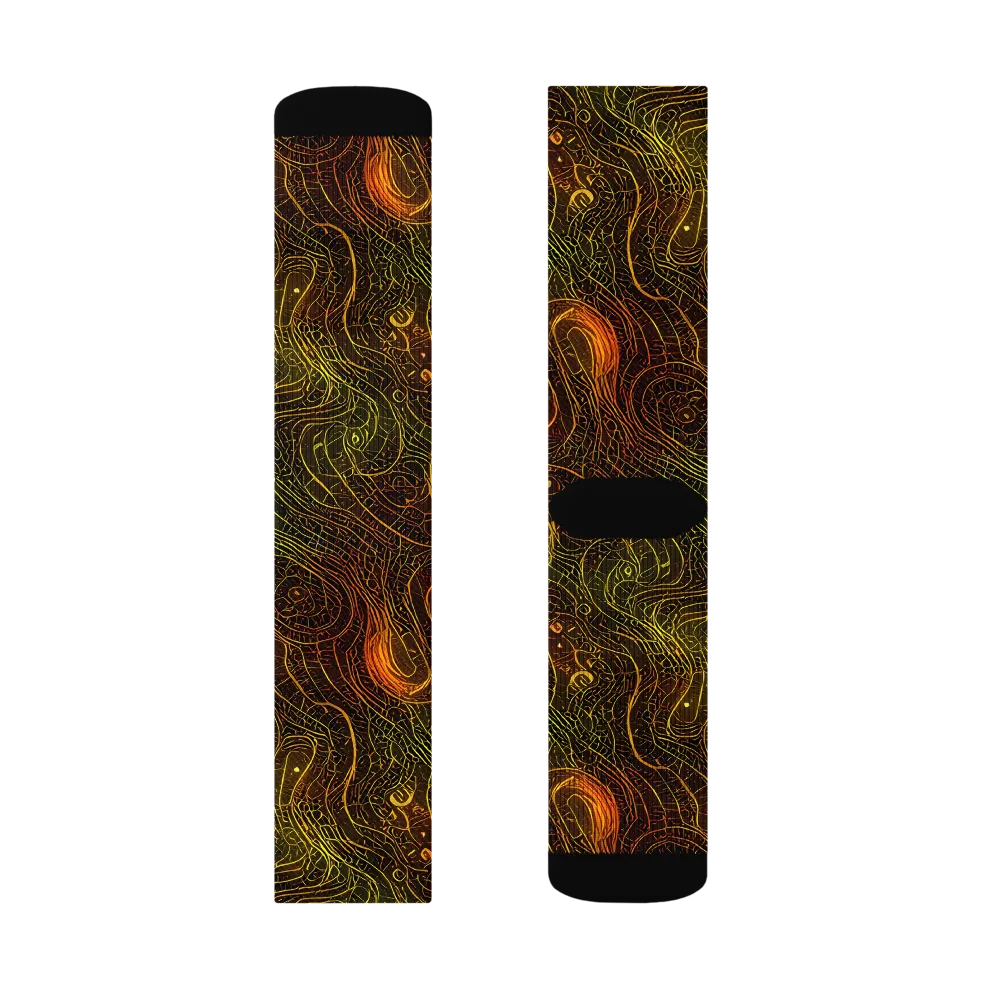 Luminous Terrain on Socks — Right Sock