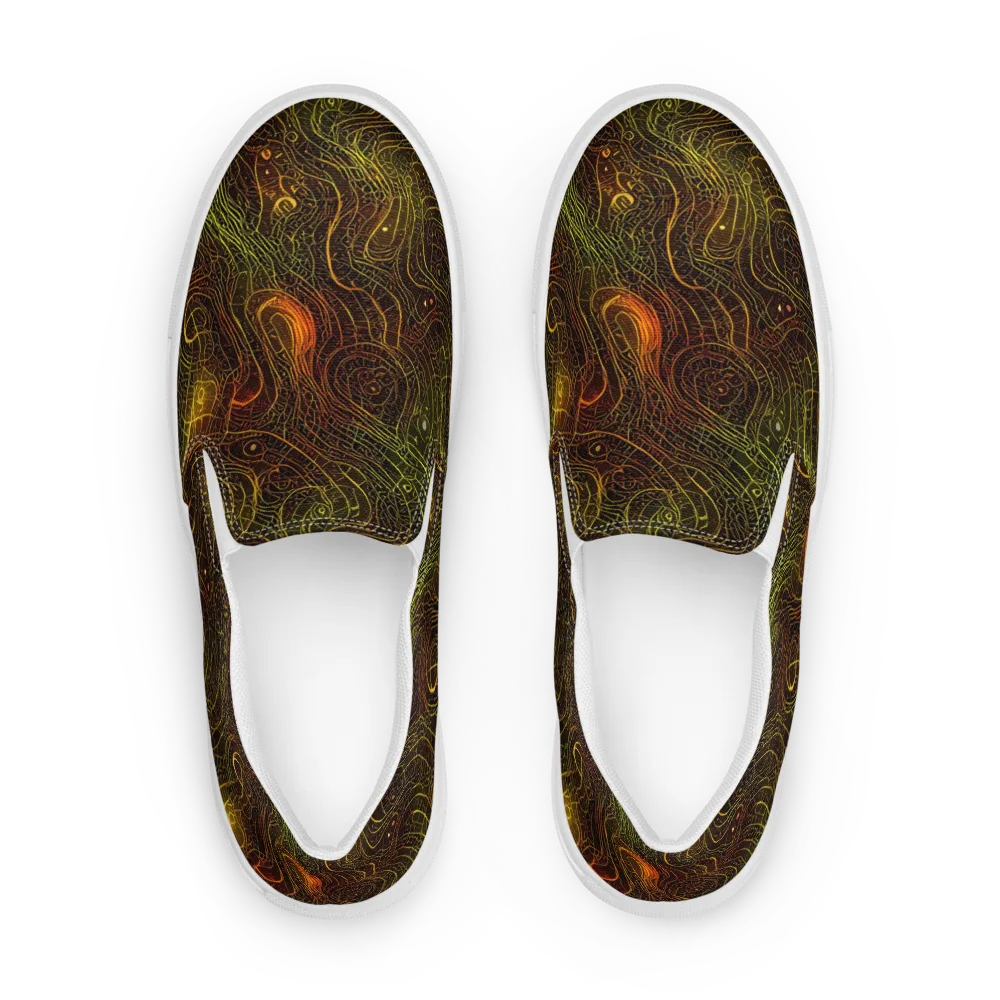 Luminous Terrain on Women's Slip-On Canvas Shoes — Front
