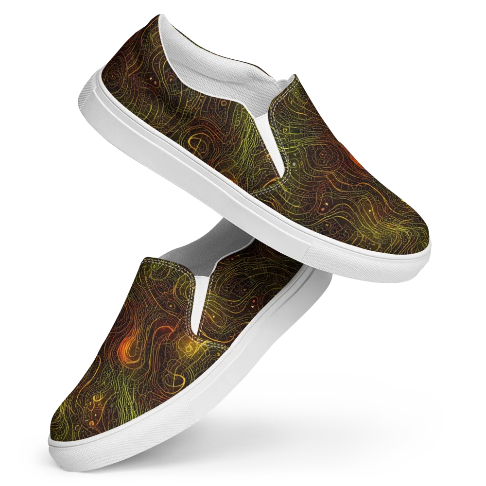 Luminous Terrain on Women's Slip-On Canvas Shoes — Front