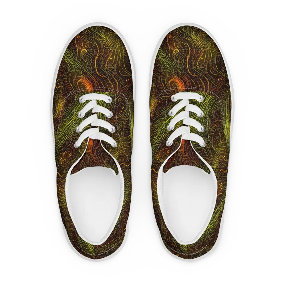 Luminous Terrain on Men's Lace-Up Canvas Shoes — Front