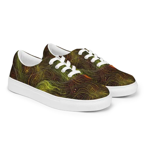 Luminous Terrain on a Men's Lace-Up Canvas Shoes
