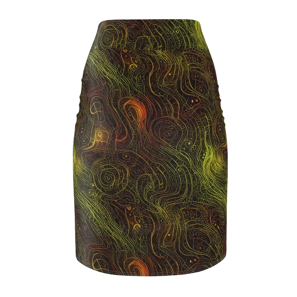 Luminous Terrain on Pencil Skirt — Back