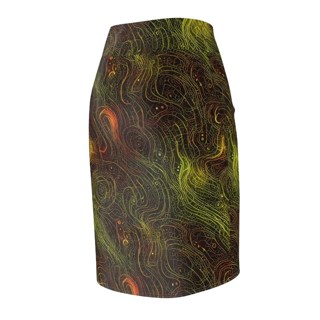 Luminous Terrain on Pencil Skirt — Back Side