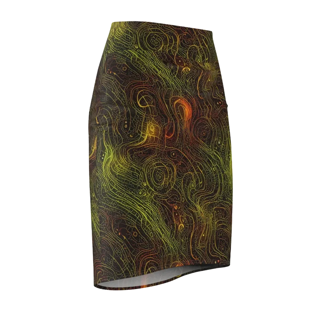Luminous Terrain on Pencil Skirt — Front Side