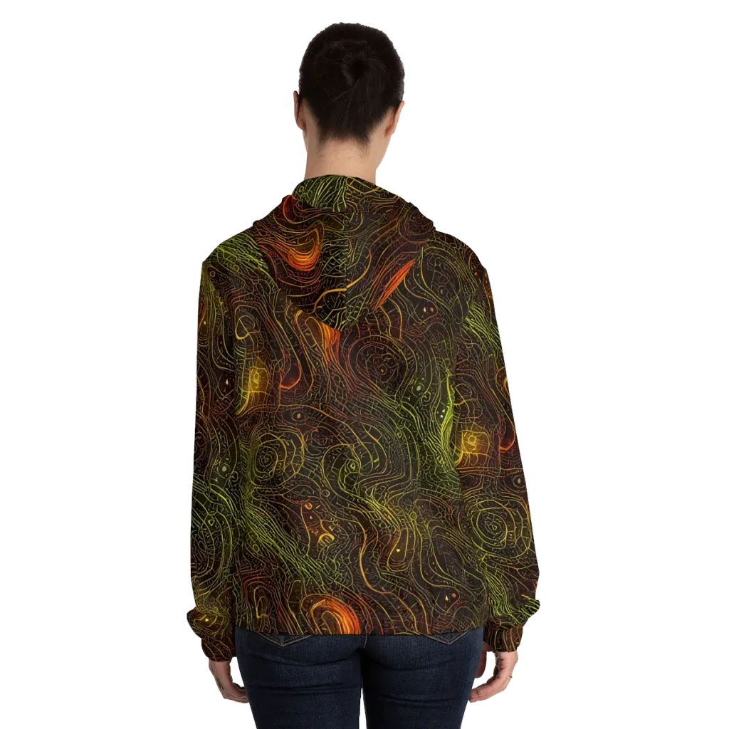 Luminous Terrain on Women's Full-Zip Hoodie — Back On Person