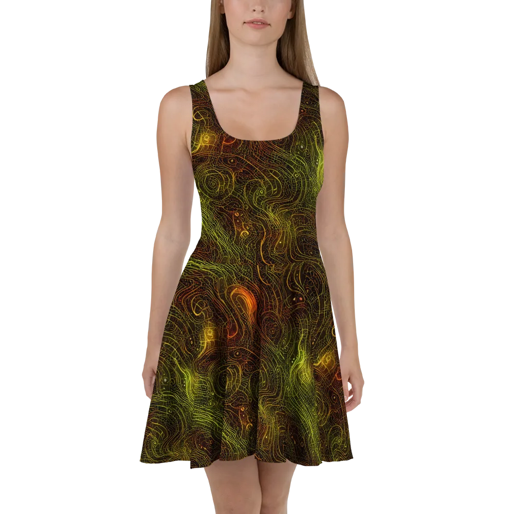 Luminous Terrain on Skater Dress — Front