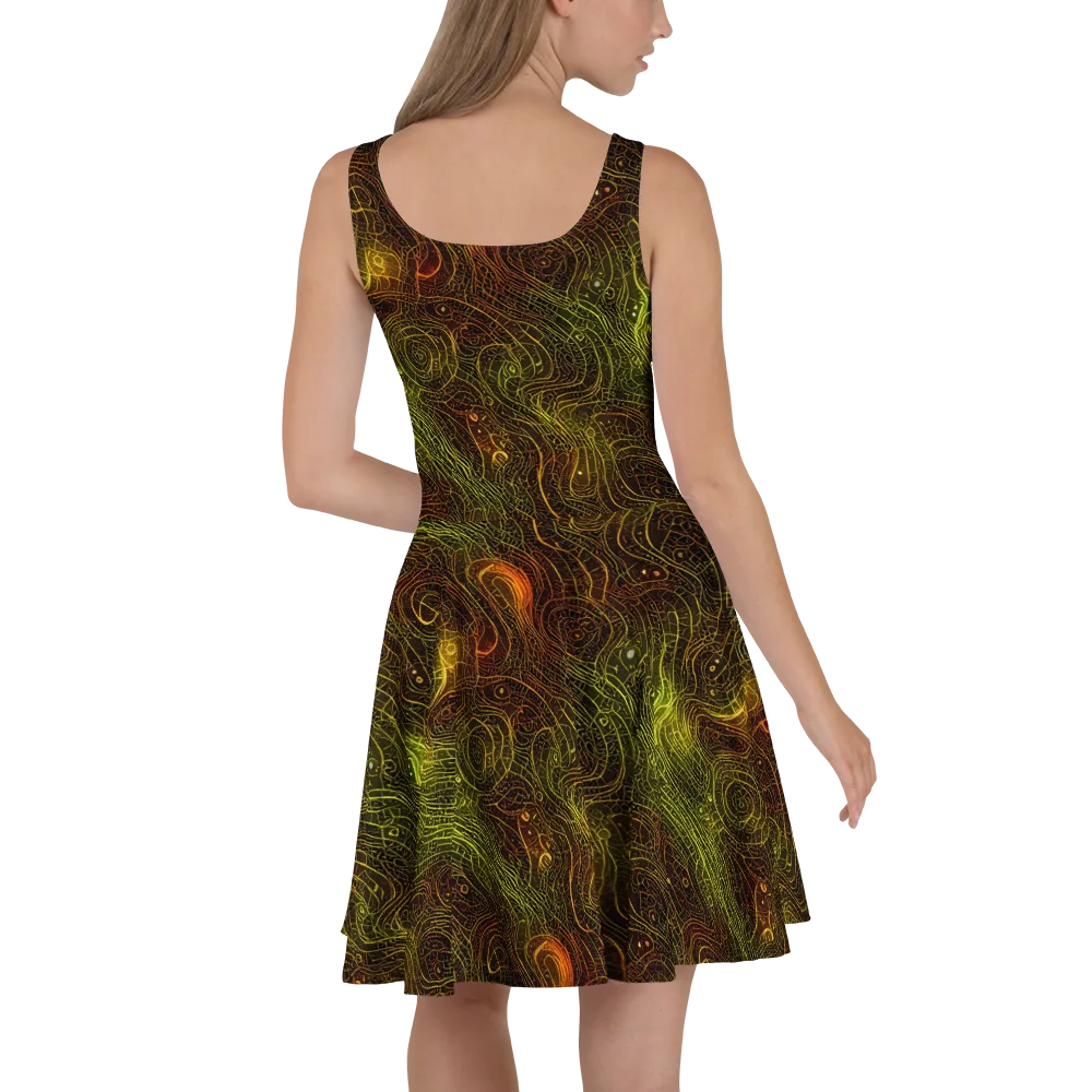 Luminous Terrain on Skater Dress — Back