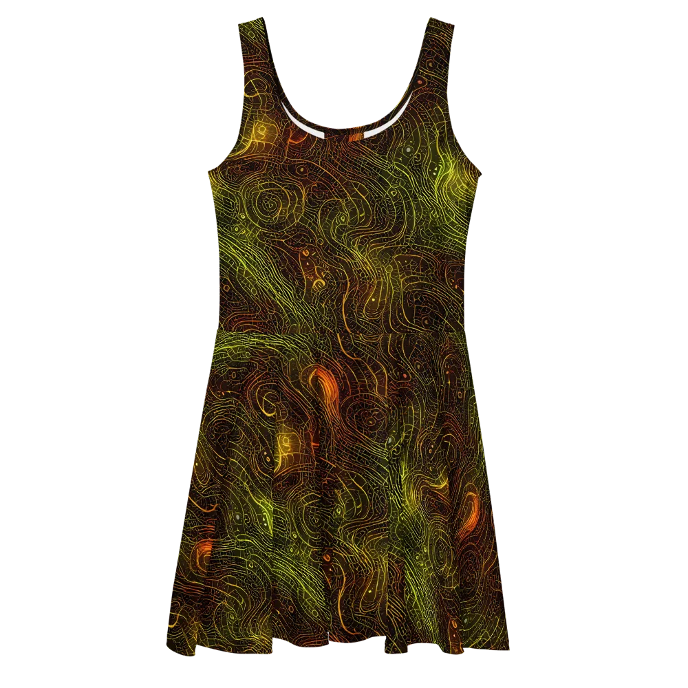 Luminous Terrain on Skater Dress — Front