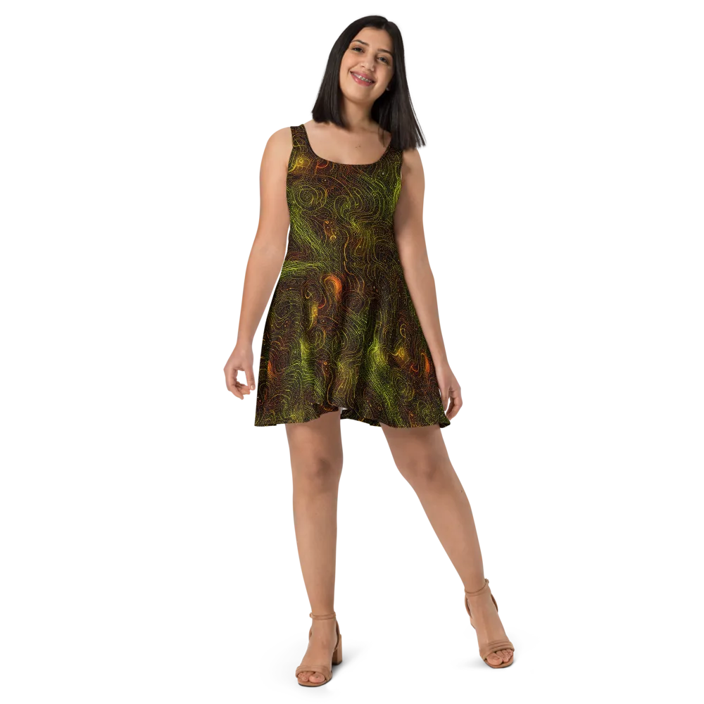 Luminous Terrain on Skater Dress — Front