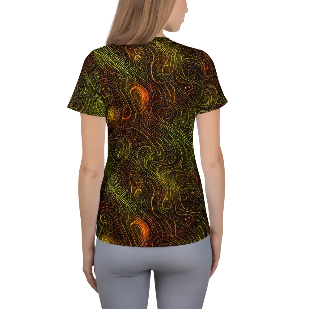 Luminous Terrain on Women's Athletic T-Shirt — Back