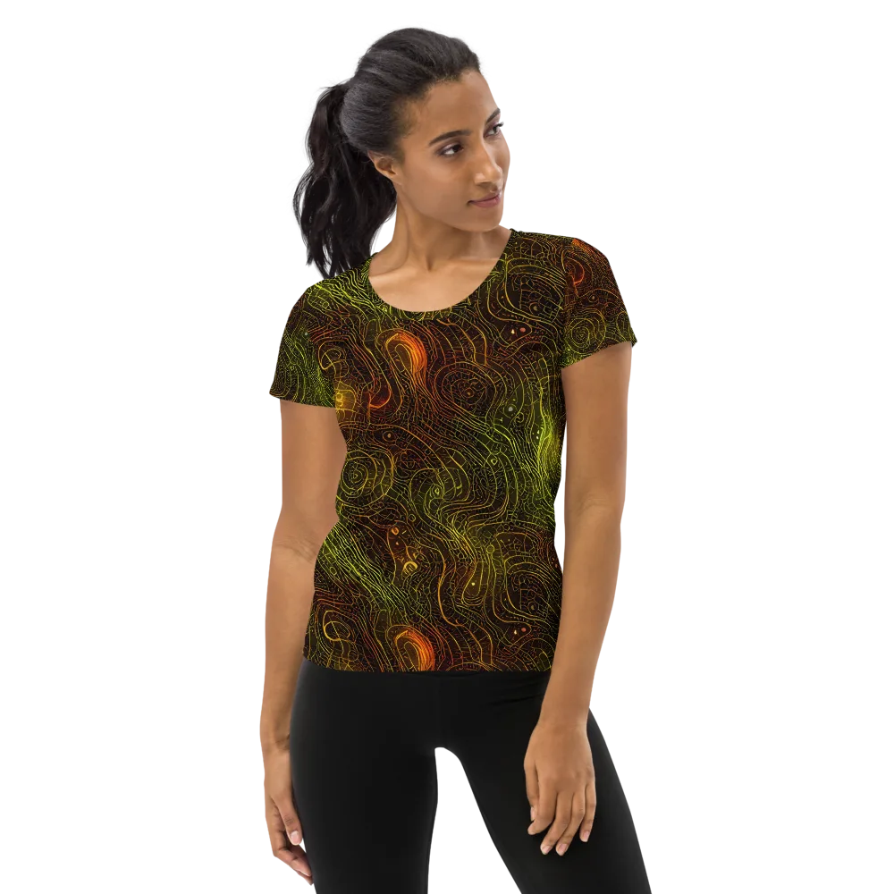 Luminous Terrain on Women's Athletic T-Shirt — Front