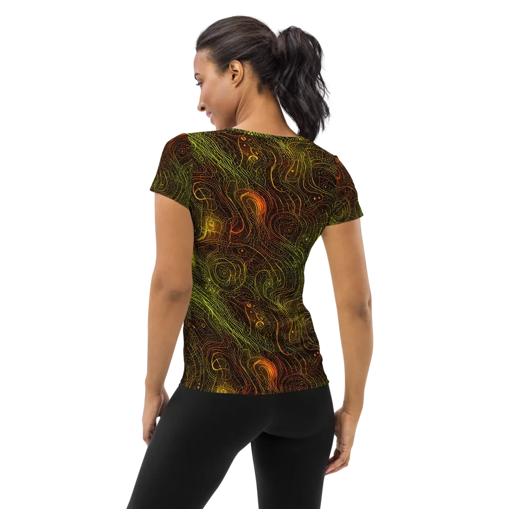 Luminous Terrain on Women's Athletic T-Shirt — Back