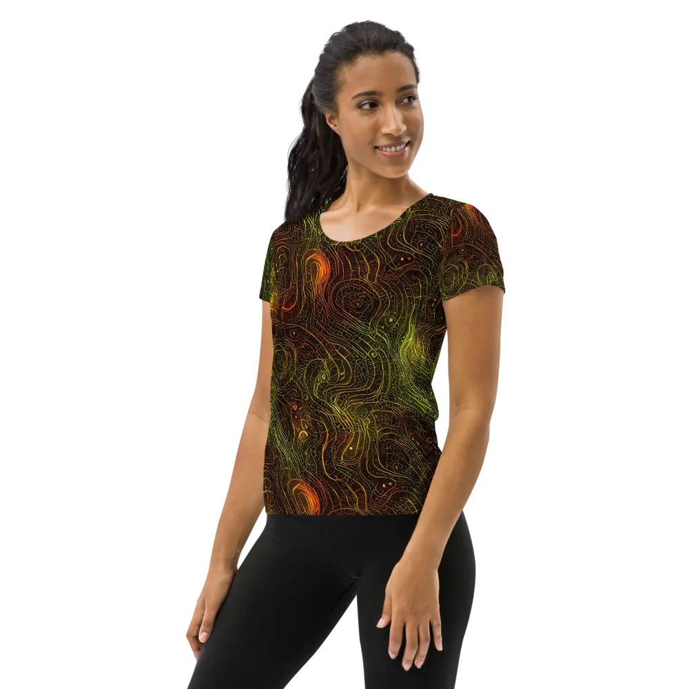 Luminous Terrain on Women's Athletic T-Shirt — Left
