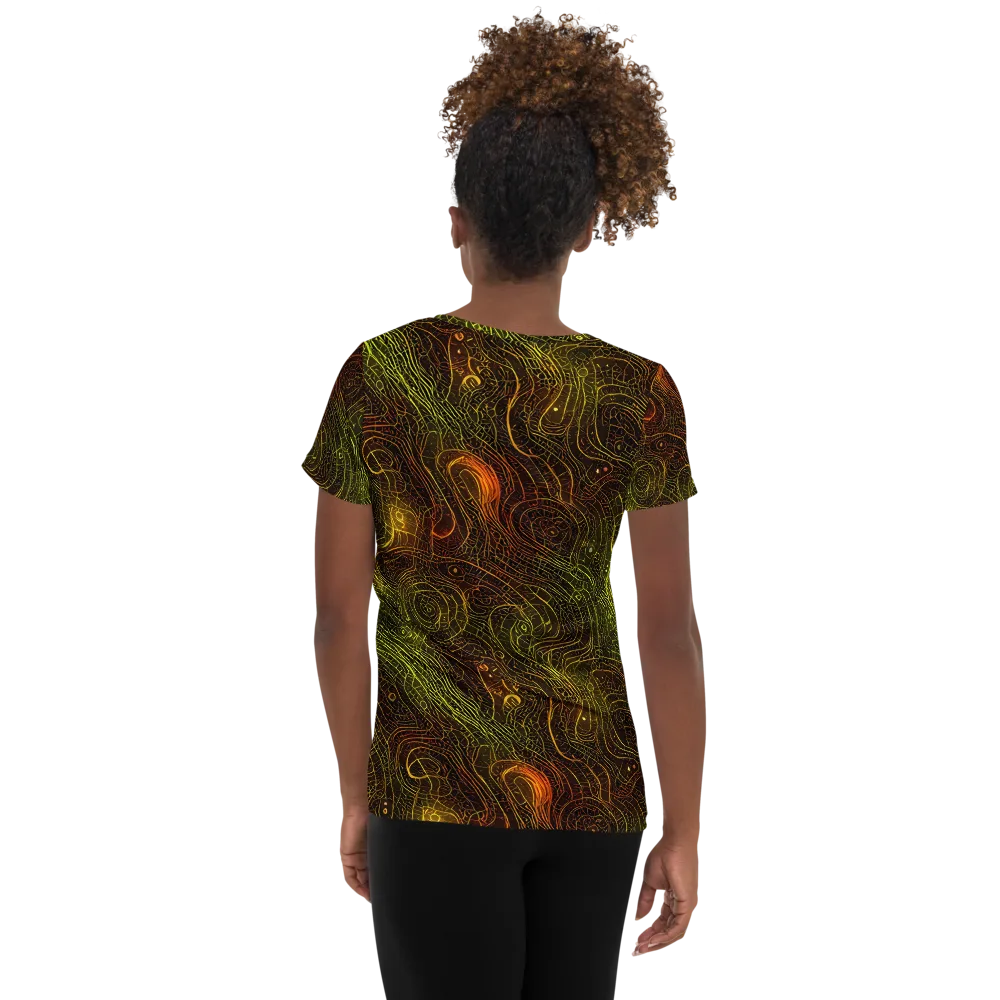 Luminous Terrain on Women's Athletic T-Shirt — Back