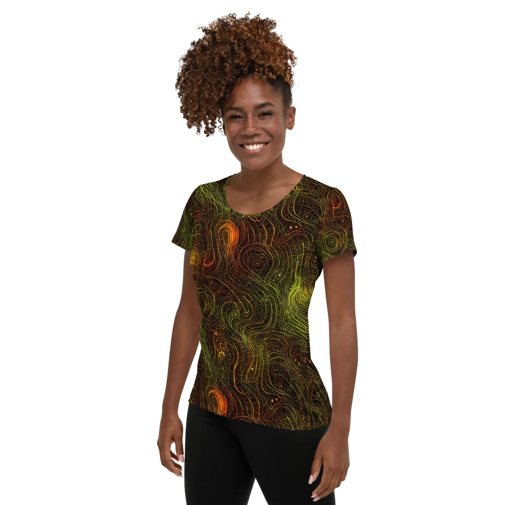 Luminous Terrain on Women's Athletic T-Shirt — Left