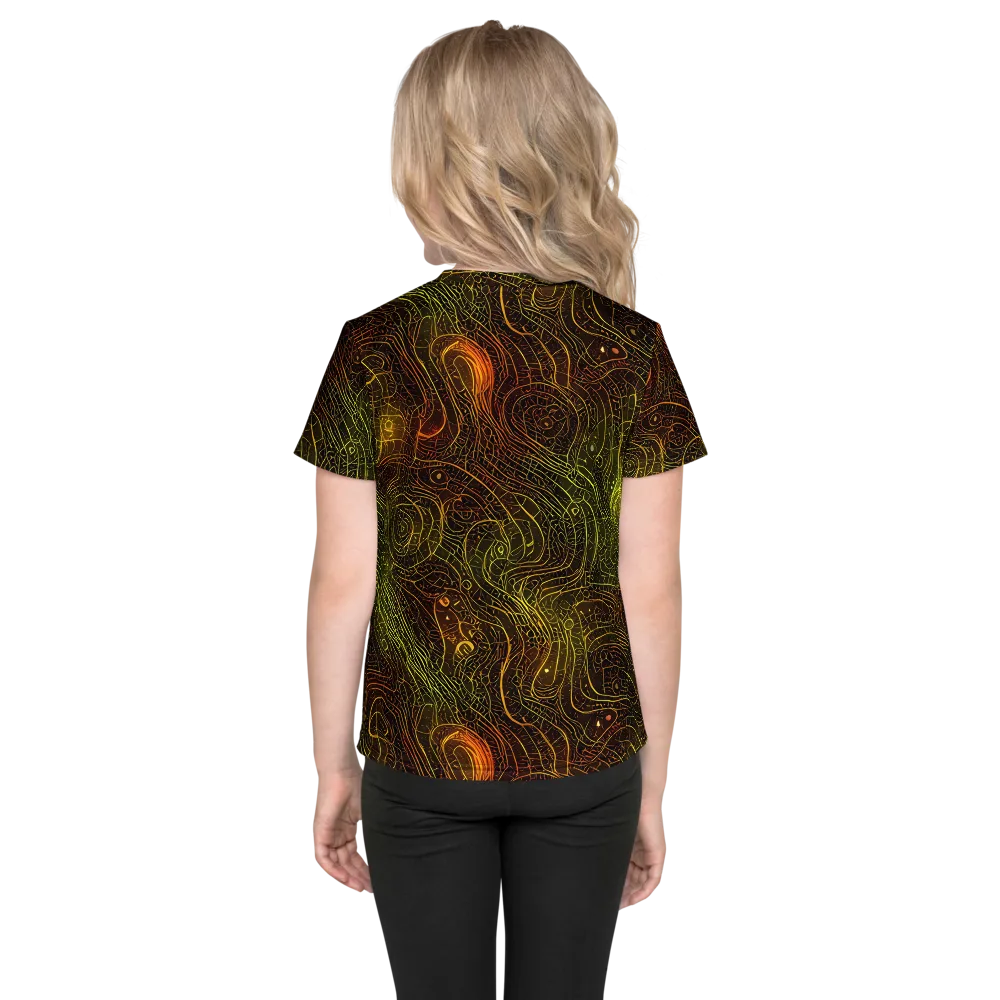 Luminous Terrain on Kids Crew Neck T-Shirt — Back