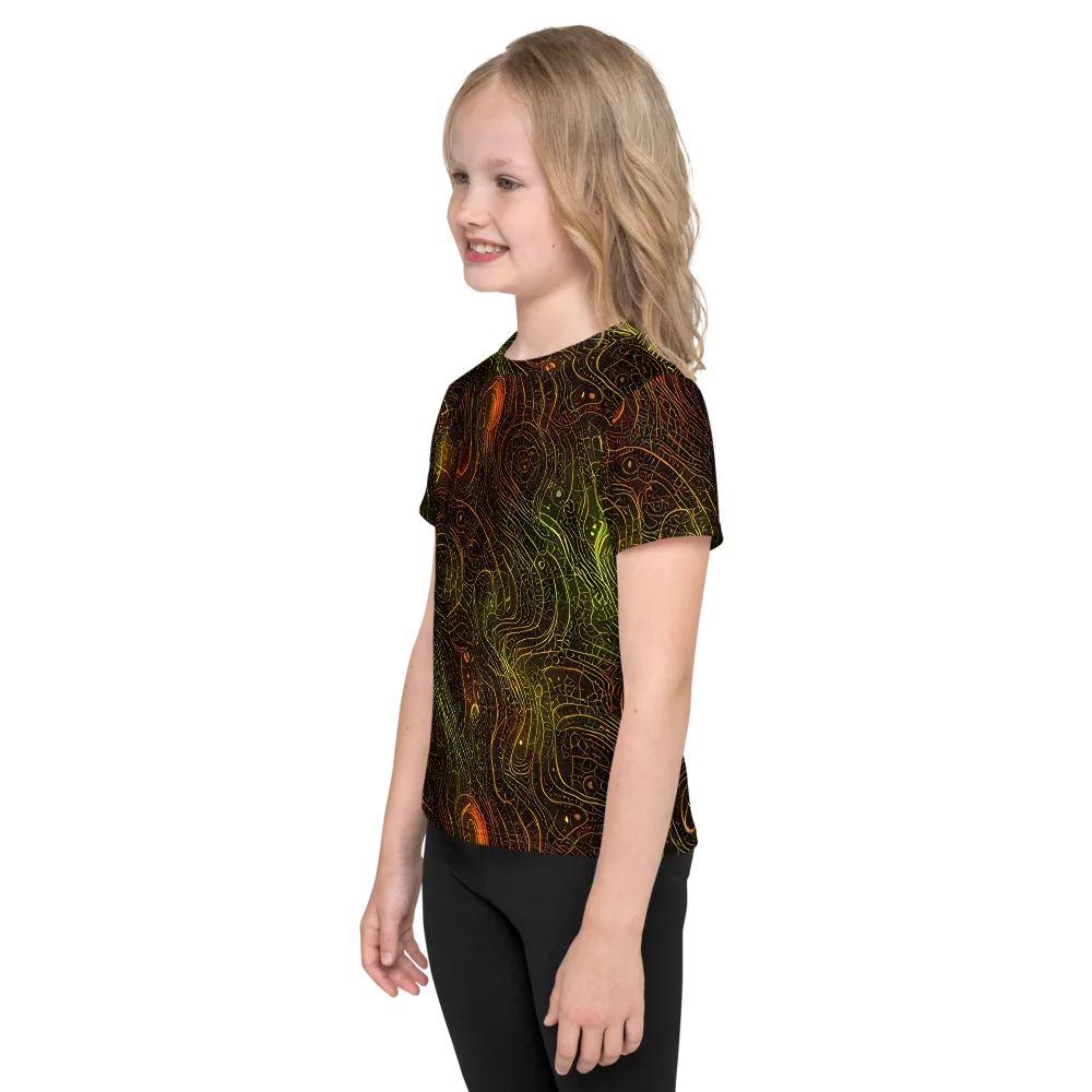 Luminous Terrain on Kids Crew Neck T-Shirt — Left