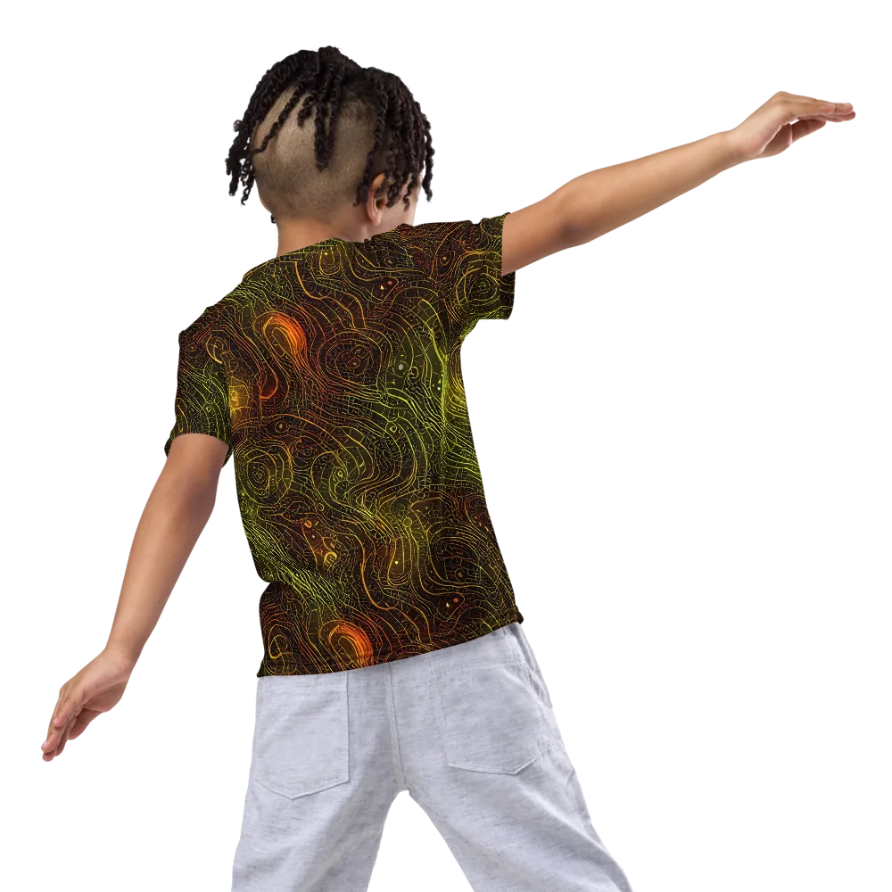 Luminous Terrain on Kids Crew Neck T-Shirt — Back