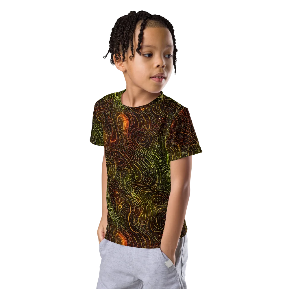Luminous Terrain on Kids Crew Neck T-Shirt — Left Front
