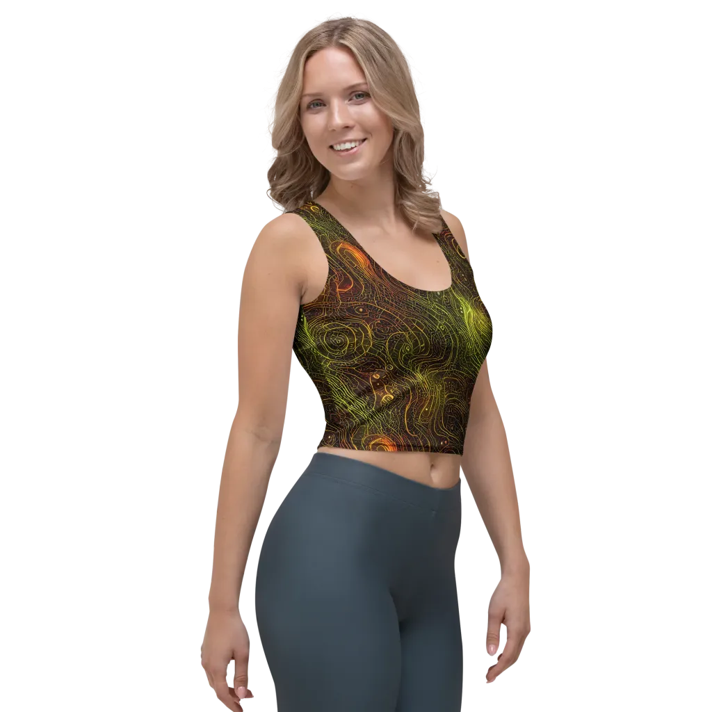 Luminous Terrain on Crop Top — Right Front