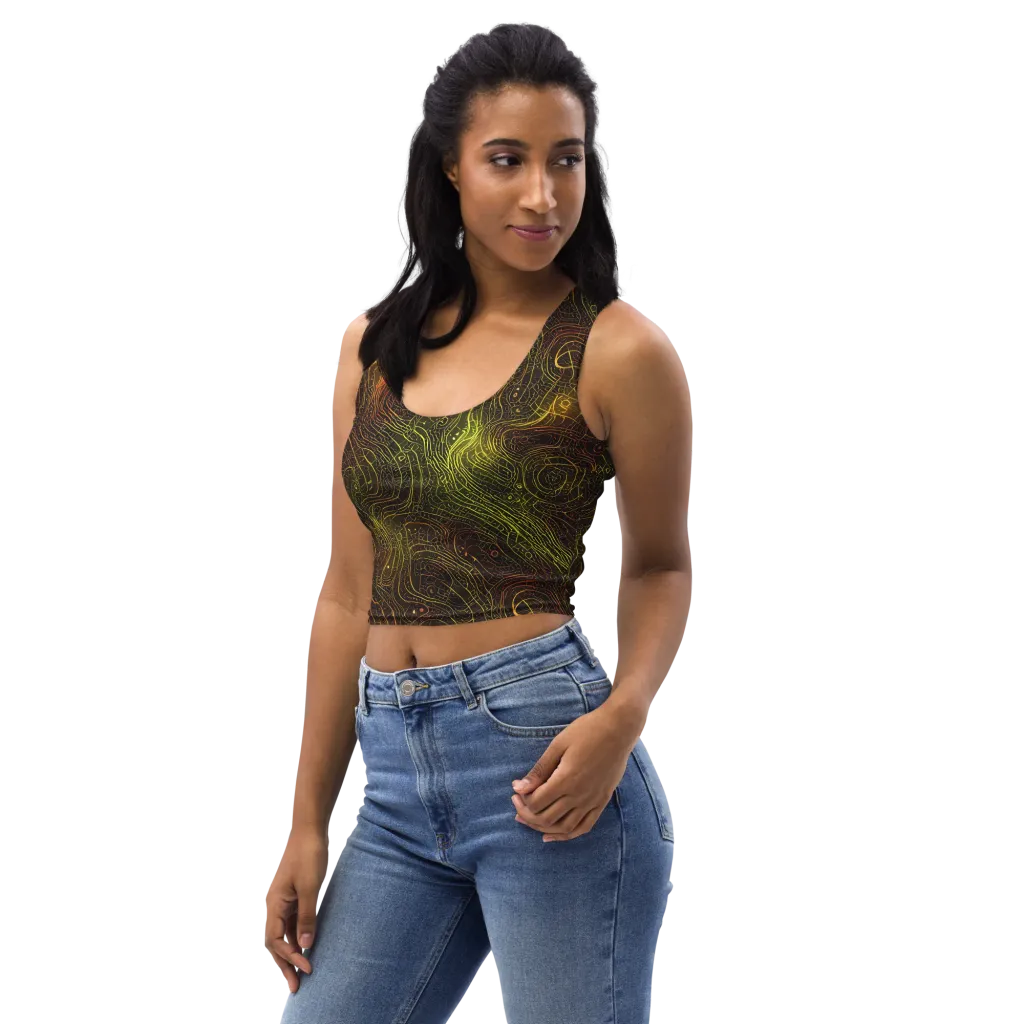 Luminous Terrain on Crop Top — Left Front