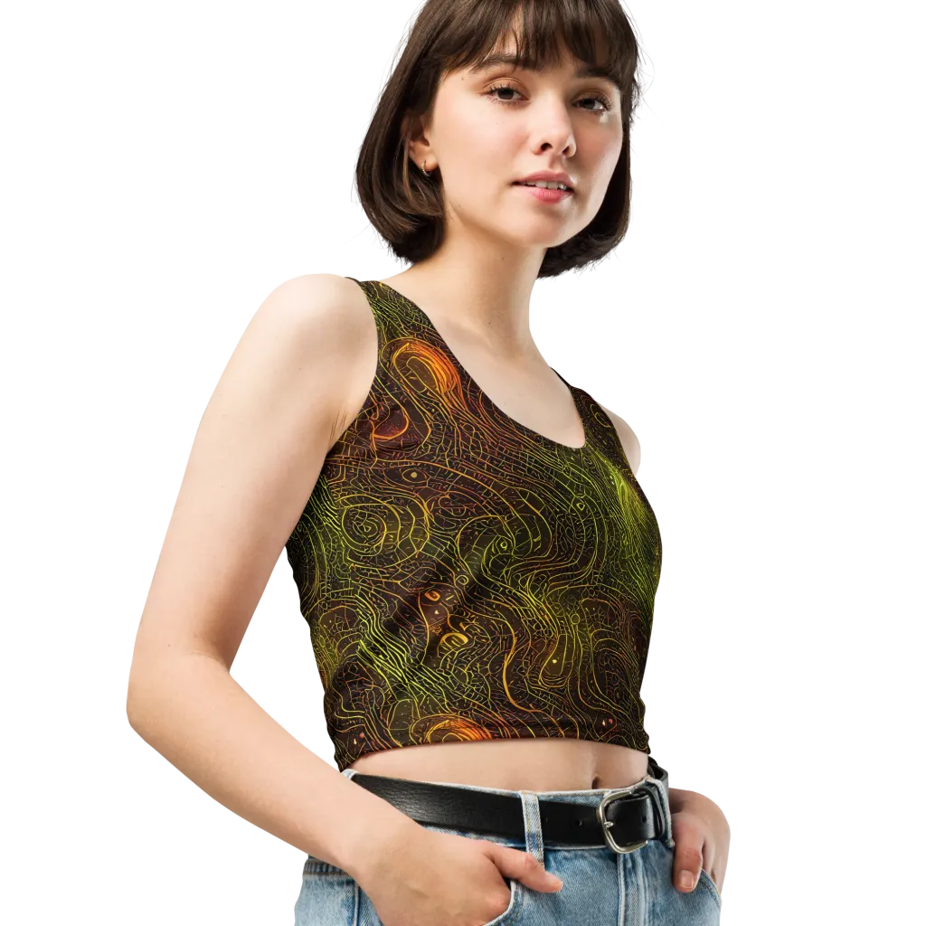 Luminous Terrain on Crop Top — Right Front