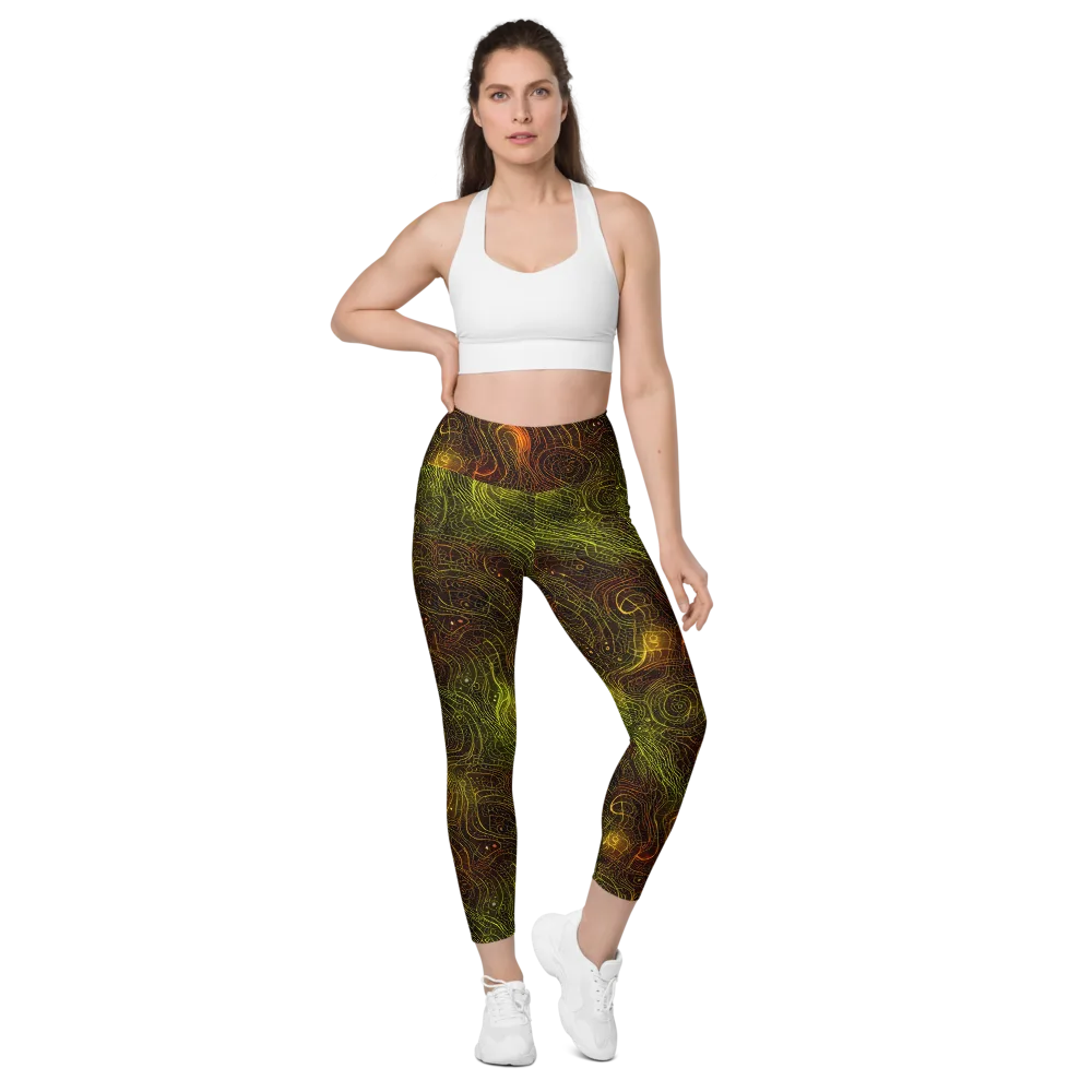 Luminous Terrain on Leggings with Pockets — Front